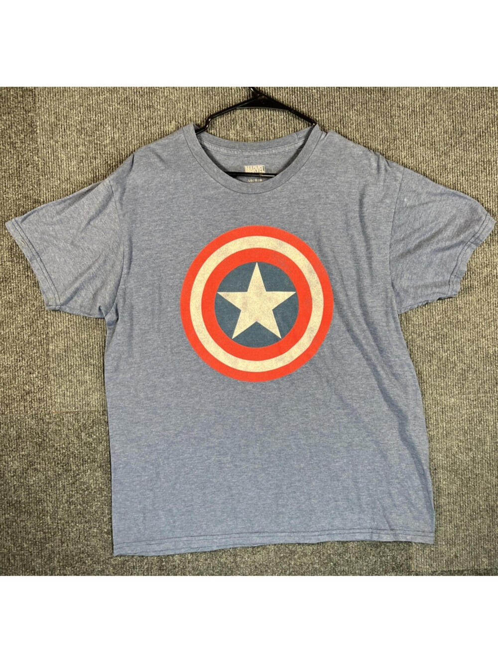 Marvel Brand Captain America Shield T-Shirt Blue Size L - 0022-1B